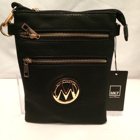 NWT Black Double-Zip Crossbody by Mia K Farrow - Picture 2 of 8